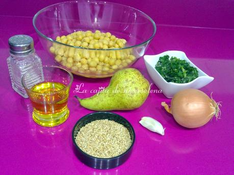 Hummus de cilantro y pera