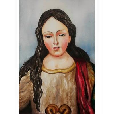 Iconografía de la Pastora de Cantillana: Acuarela