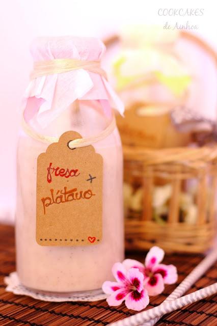 BATIDOS DE PLÁTANO, FRESA Y MANZANA