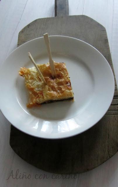 EMPANADA DE HOJALDRE CON MORCILLA DE BURGOS Y MANZANA