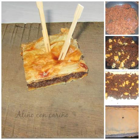 EMPANADA DE HOJALDRE CON MORCILLA DE BURGOS Y MANZANA