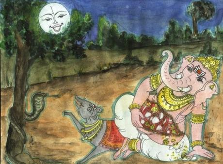 Ganesha maldice la luna vano ...