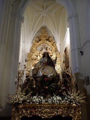 La Pastora de Cantillana en el Rosario público de la Pastora de Marchena