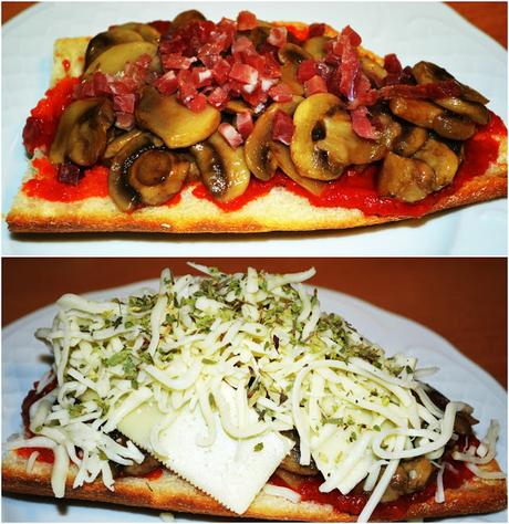 Paninis de champiñón y queso