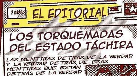 front page editorial periodismo estado Táchira