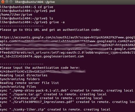 Guia para instalar mediante PPA y usar Drive en Ubuntu con Grive