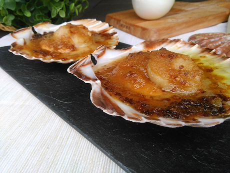 Receta gallega de vieras al horno