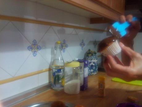 Magdalenas con chocolate Magdalenas con chocolate