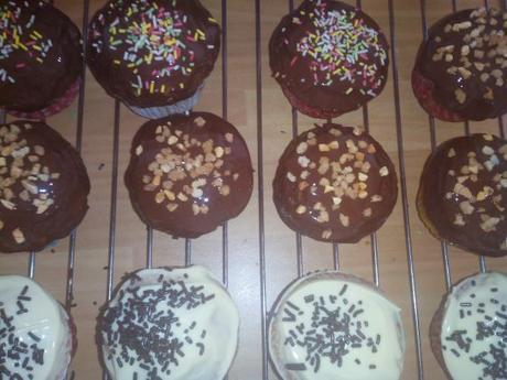 Magdalenas con chocolate Magdalenas con chocolate