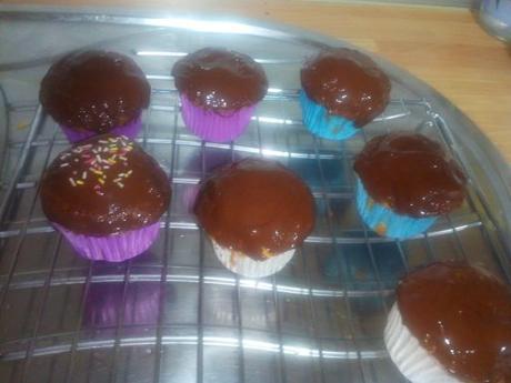 Magdalenas con chocolate Magdalenas con chocolate