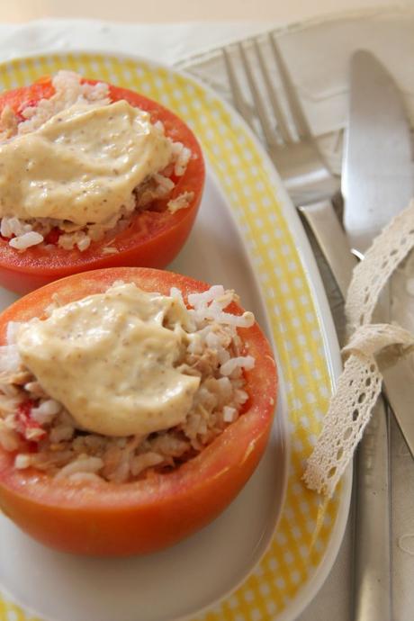 siempre hay tiempo para cocinar: tomates rellenos de ensalda de arroz