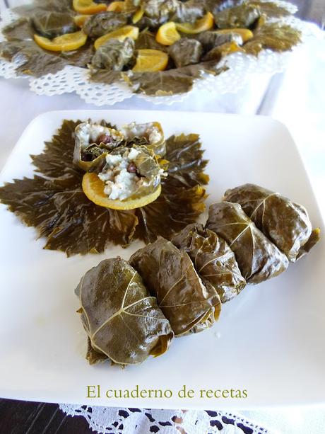 Dolmas { Hojas de Parra Rellenas }