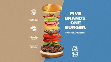 Así es la #PeaceDayBurger de BurgerKing, sin McDonald’s pero con 4 hamburgueserías más