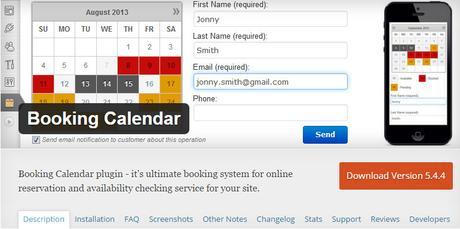 Diseno web para fotografos - 7 plugins TOP para WordPress - booking calendar