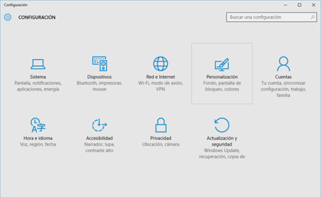 cómo configurar y personalizar en windows10