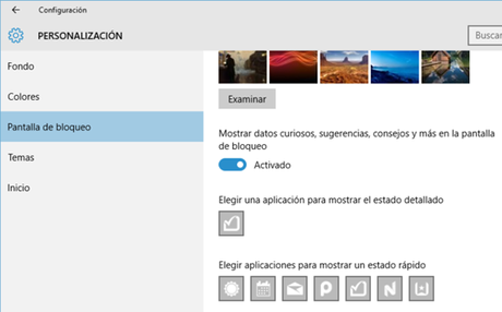 cómo cambiar la pantalla bloqueo en windows10