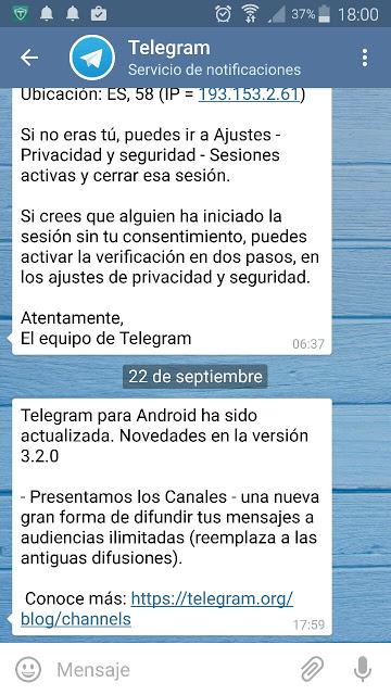 Canales, una funcionalidad que multiplica la funcionalidad de Telegram