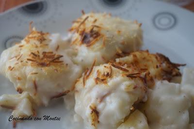 Coliflor con bechamel al horno