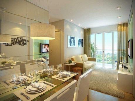 Vidrio y espejos: Combinando estos 2 materiales conseguirás un comedor más amplio.