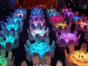 Tendencia: iluminar desde abajo mesas banquetes bodas