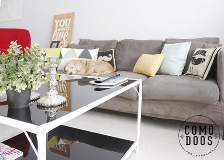 Cambiar el estilo del salón con Novasol Spray.El reto Handbox Living room Comodoos