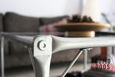 Cambiar el estilo del salón con Novasol Spray.El reto Handbox Mesa ikea industrial