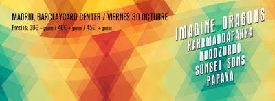 Kakkmaddafakka, Nudozurdo, Sunset Sons y Papaya se unen a Imagine Dragons en Madrid Live!