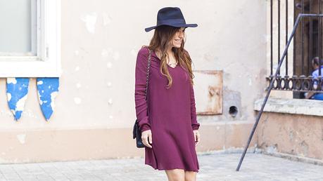 BURGUNDY DRESS