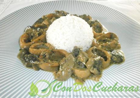 Anillas de pota con setas sitake OLYMPUS DIGITAL CAMERA