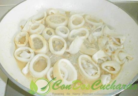 Anillas de pota con setas sitake OLYMPUS DIGITAL CAMERA