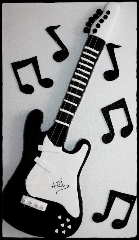 Guitarra eléctrica de fondant - Paperblog