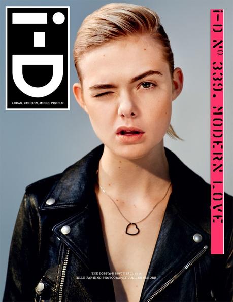 Elle Fanning posa con una chaqueta de cuero para i-D Magazine