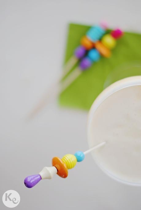 DIY. Colourful stirrer #party #cocktail