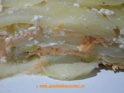 Pastel de Patata y Salmón