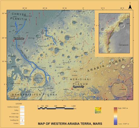 'The Martian': el mapa real de la novela