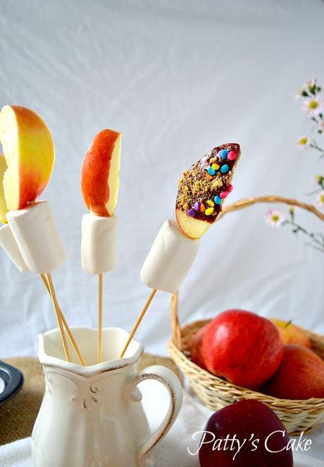 Candy bar de manzanas para Blancanieves y los siete enanitos - Una Galleta, un Cuento