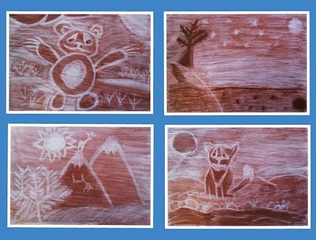 Dibujando con línea blanca y sepia