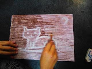 Dibujando con línea blanca y sepia