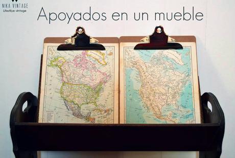 decoración, mapas, clipboard, composición, pared, icono decorativo