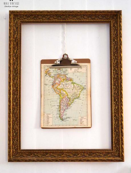 decoración, mapas, clipboard, composición, pared, icono decorativo