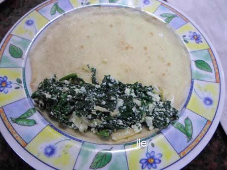 Panqueques o canelones de ricota y espinaca