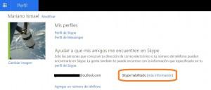 Verificar sí Skype está habilitado en Outlook.com