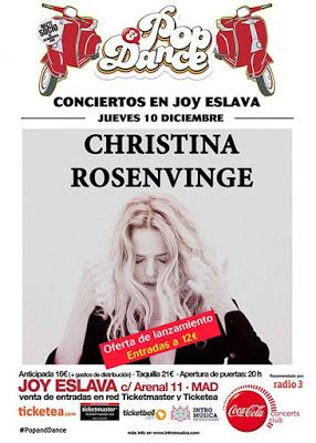 Christina Rosenvinge, este otoño en Zaragoza, Barcelona, Madrid y Murcia