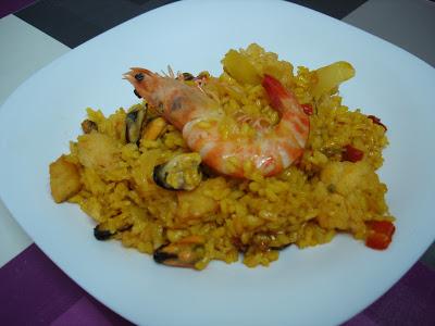 Arroz con bacalao, coliflor y caldo de pulpo‏