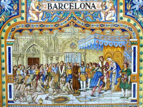 Los bancos de la Plaza de España (10): Barcelona.