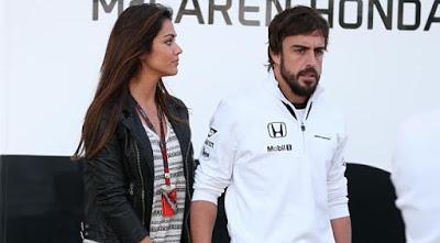 Fernando Alonso muy romántico con Lara Álvarez