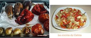 Tosta de escalibada con miel y queso de cabra