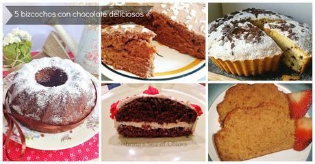 5 bizcochos sencillos de chocolate para cumpleaños