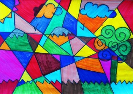 Pintando un paisaje de  forma creativa