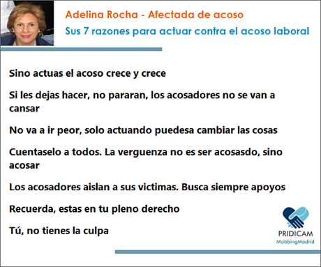 Entrevista Denuncia a Adelina Rocha, afectada de mobbing. Sus 7 razones para actuar contra el acoso